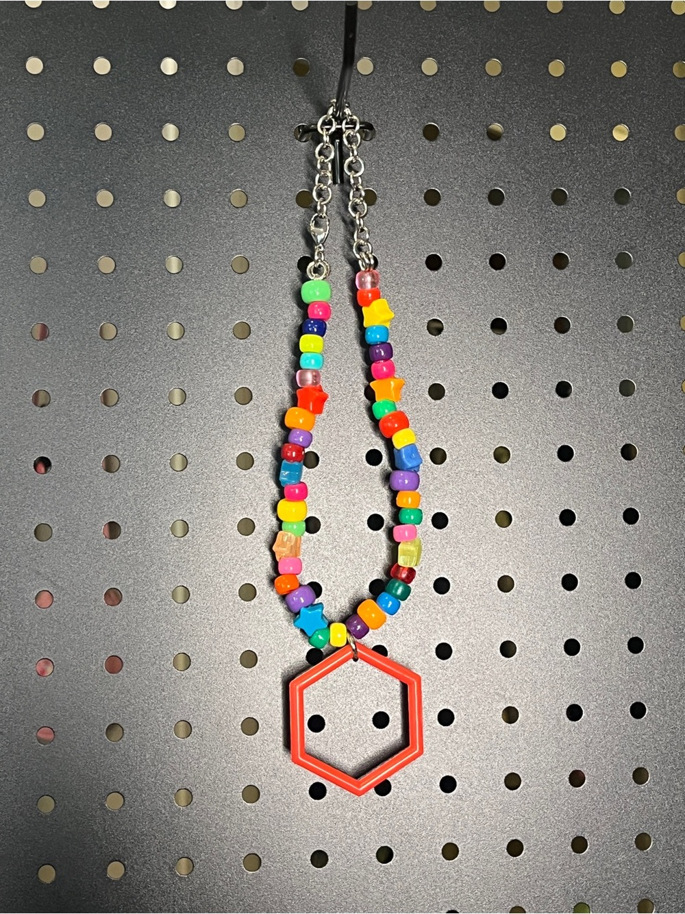 CHUNKY Choker - Hexagon Pendant